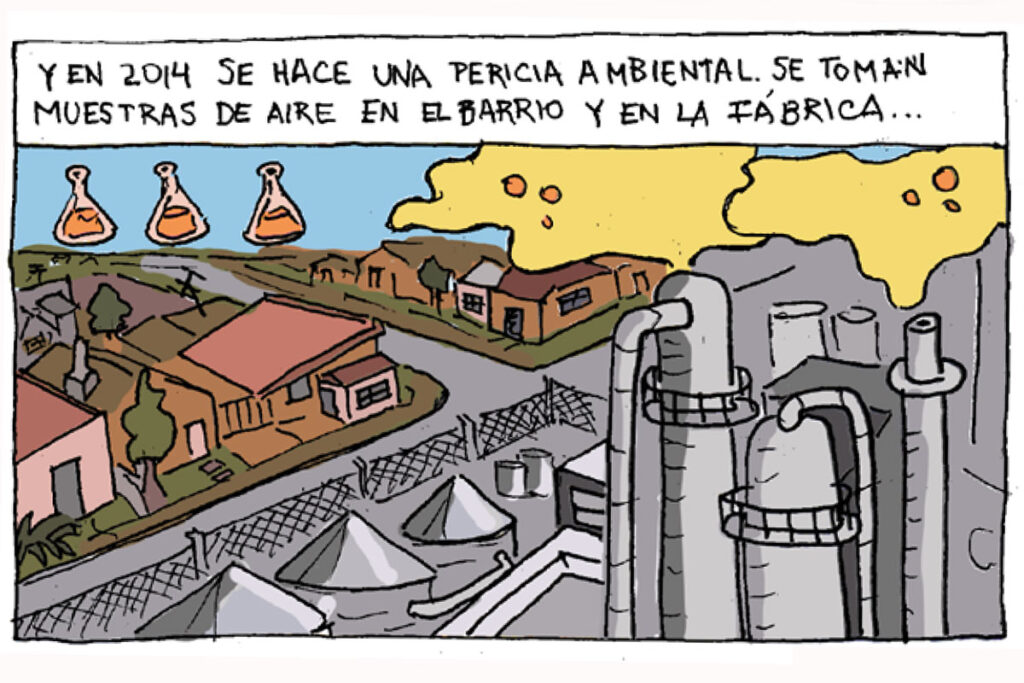 Comic contra la contaminación de la fábrica Porta Hnos en Córdoba