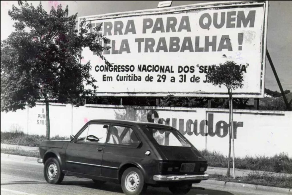 40 años del MST - Cartel convoca aI Congresso Nacional del MST en 1985