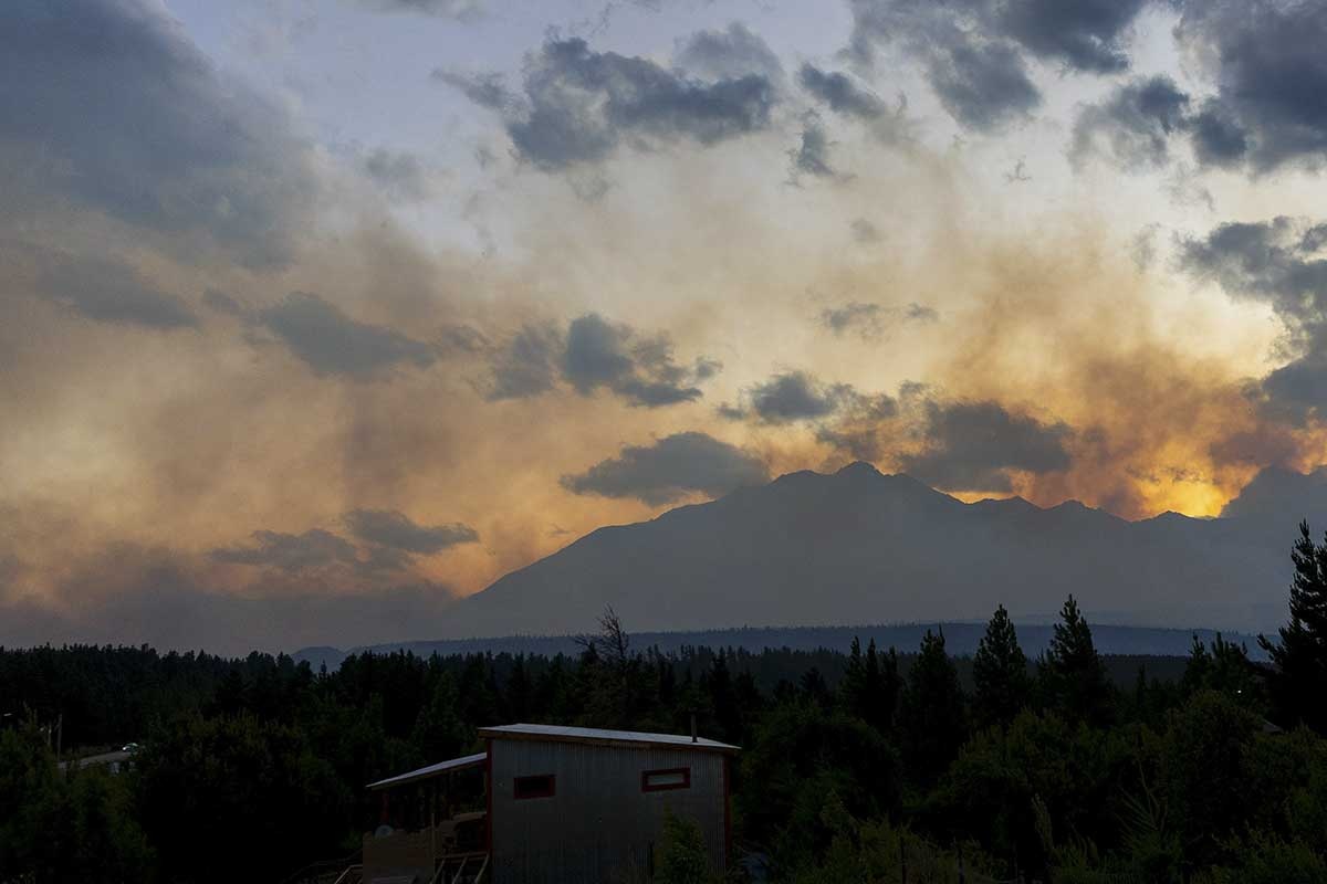 Incendio en Epuyen, provincia de Chubut.