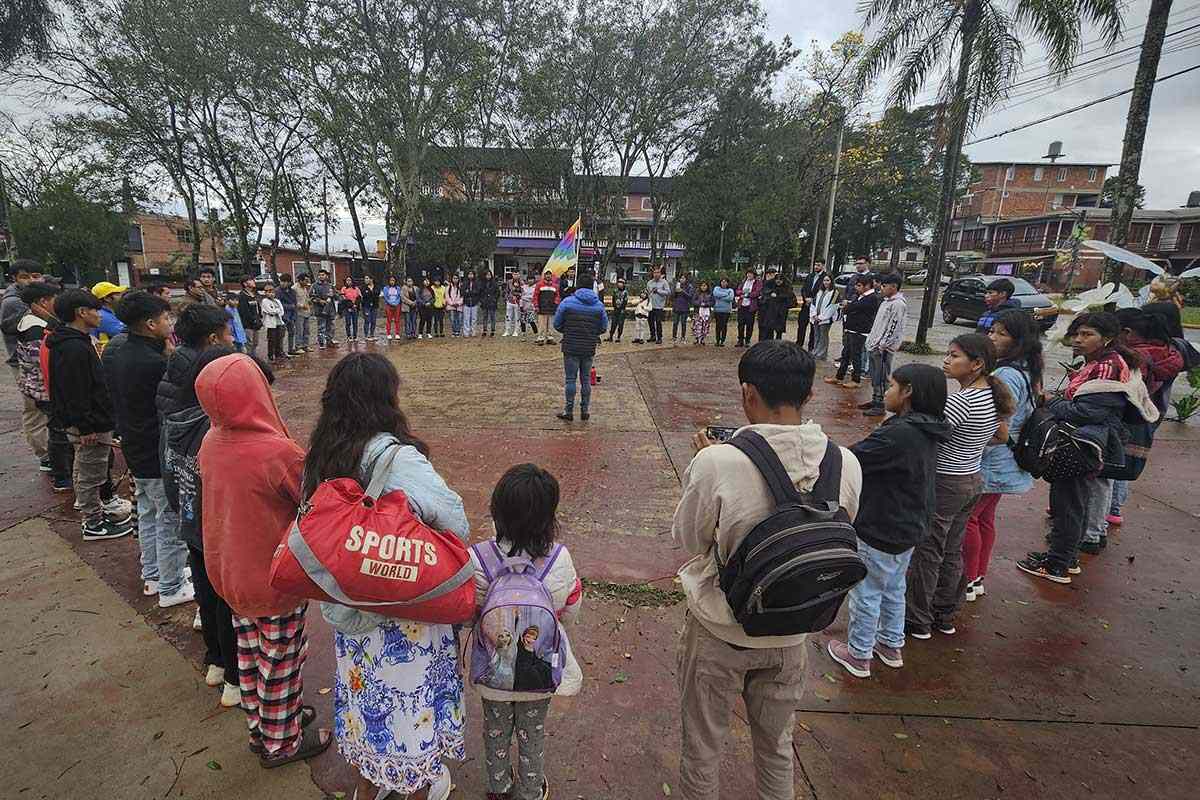 Día de la movilización en la última audiencia de la comunidad "El Pocito" en defensa del territorio. Capiovi