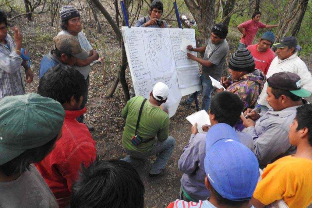 Campamento de Jòvenes Wichí en Los Esteros, provincia de Formosa.
