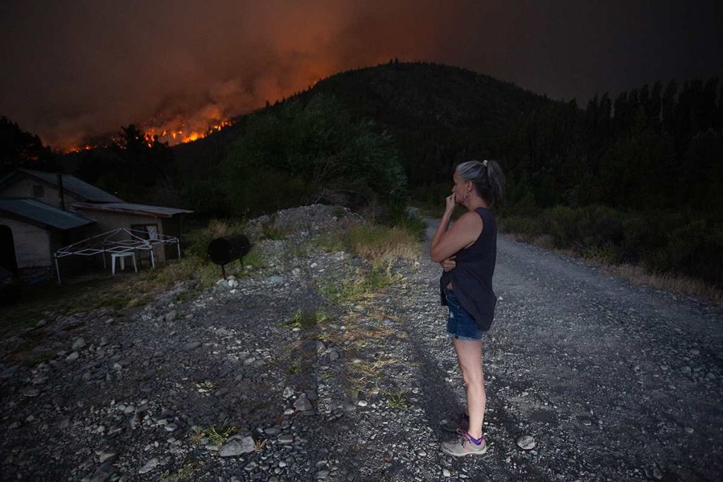 Incendios en Chubut, habitante desolado